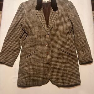 Casual Corner Brown Plaid Blazer